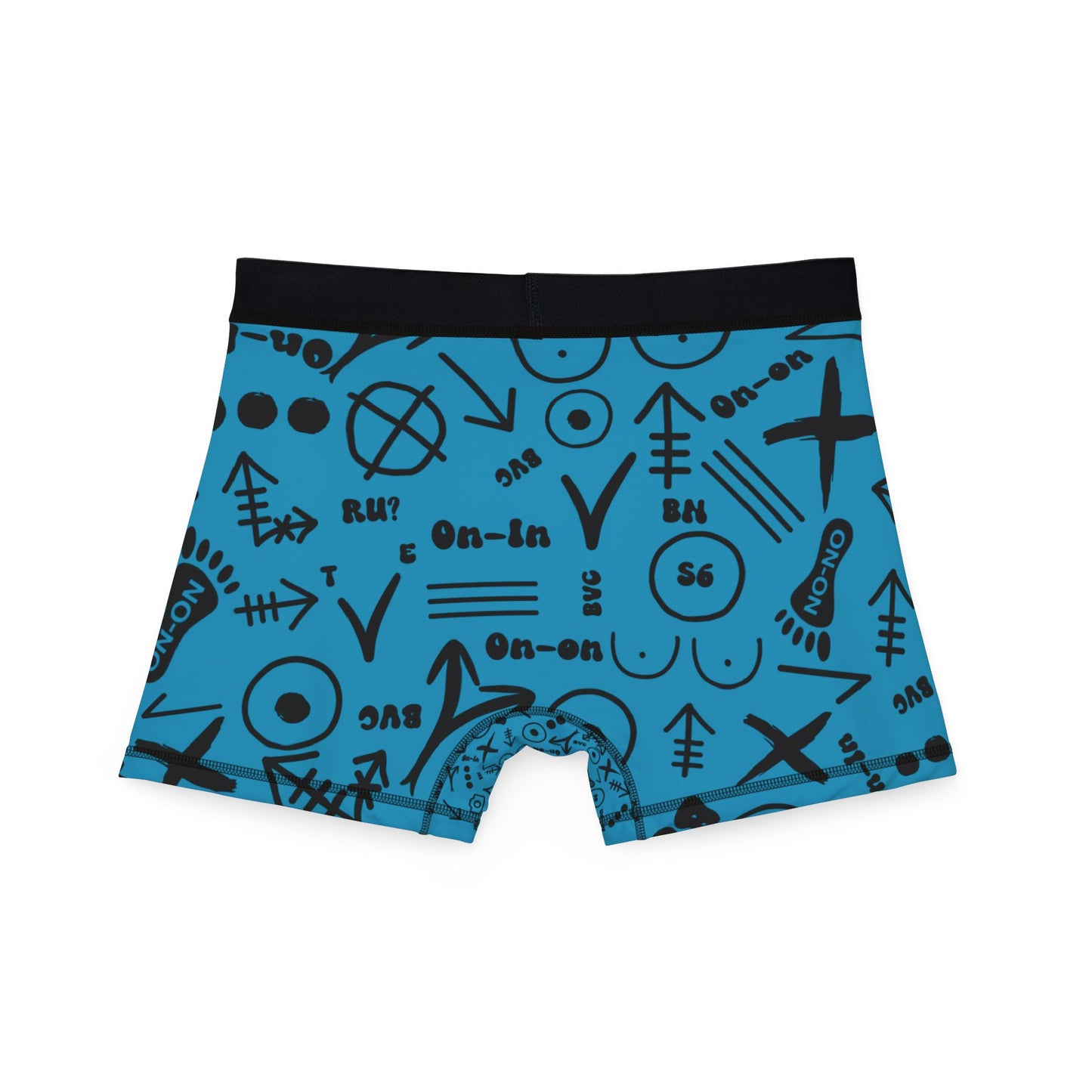 WAH3 Hash Symbols Turquoise Men's Boxers, Unique Printed Underwear, AOP Boxers for Everyday Comfort, Fun Gift for Men, Stylish Menswear