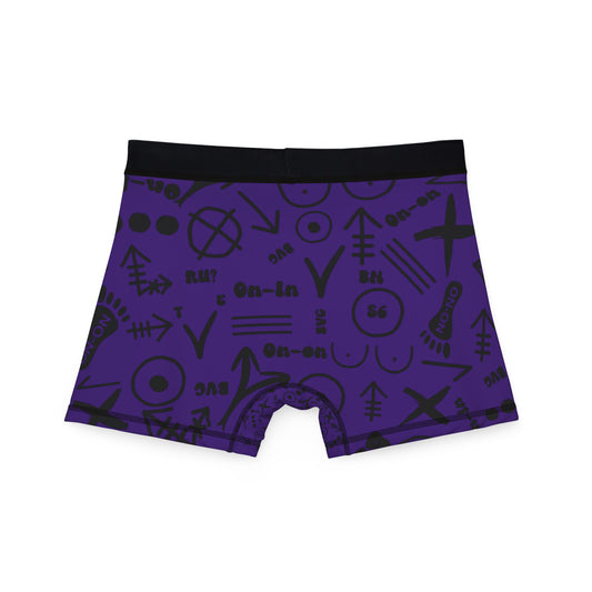 WAH3 Hash Symbols Purple Men's Boxers, Unique Printed Underwear, AOP Boxers for Everyday Comfort, Fun Gift for Men, Stylish Menswear