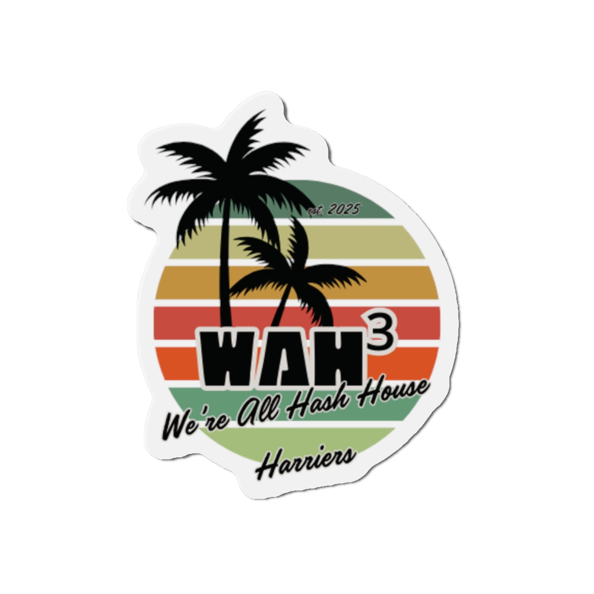 WAH3 Tropical Die-Cut Magnet | Fun Decor for Fridge, Office, or Locker | Perfect Gift for Space Lovers, Kids, and Students
