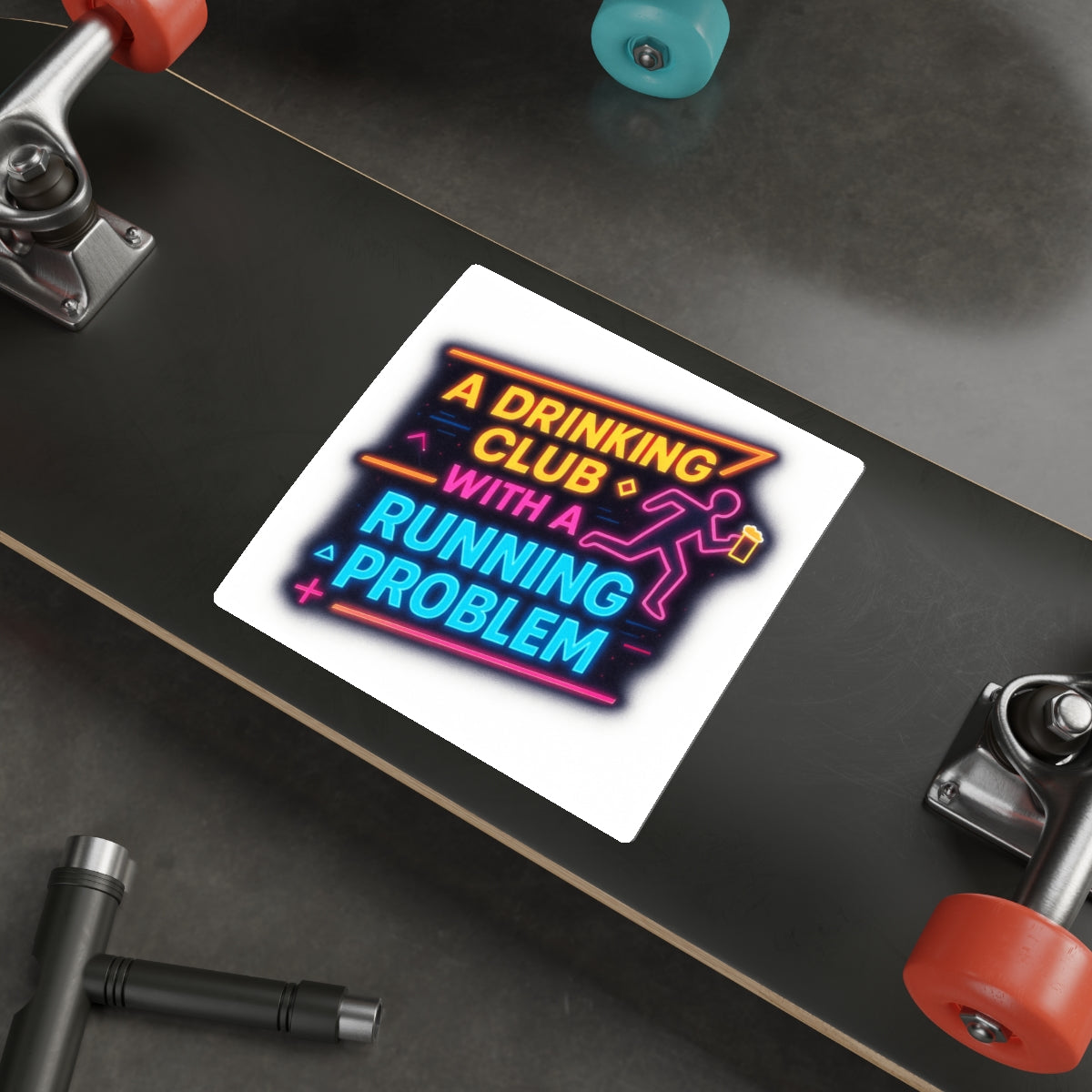 WAH3 Neon Drinking Club Die-Cut Stickers