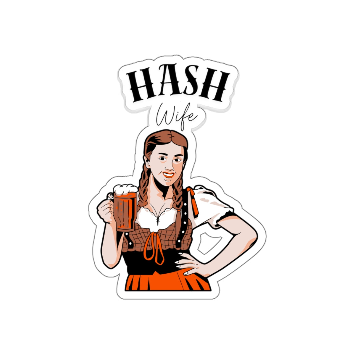 WAH3 Hash Wife Die-Cut Stickers