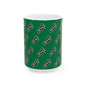 WAH3 Green On-On Foot Ceramic Mug - 11oz & 15oz