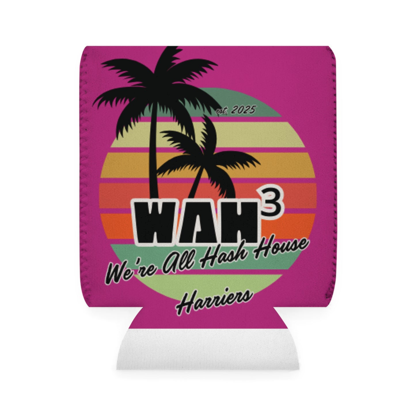 WAH3 Pink Tropic Simpsons Runnin Parody Funny Can Cooler Sleeve, Beverage Insulator for Parties, Novelty Gift for Beer Lovers, Unique Wedding Favor, Summer BBQ Accessory