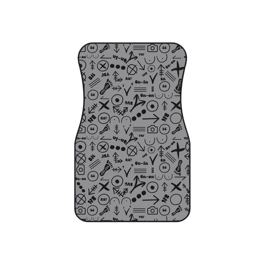WAH3 Hash Symbols Car Mats - Modern Design for Creative Souls, Auto Accessories, Personalized Gifts, Durable Floor Mats, Unique Car Decor
