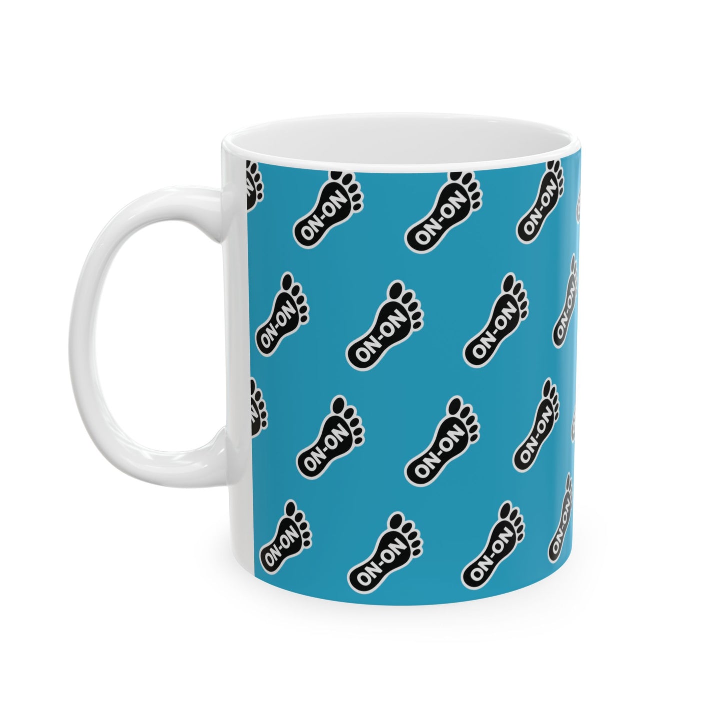 WAH3 Turquoise On-On Foot Ceramic Mug - 11oz & 15oz