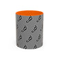 WAH3 Grey BG On-On Footprint Accent Coffee Mug - 11oz & 15oz