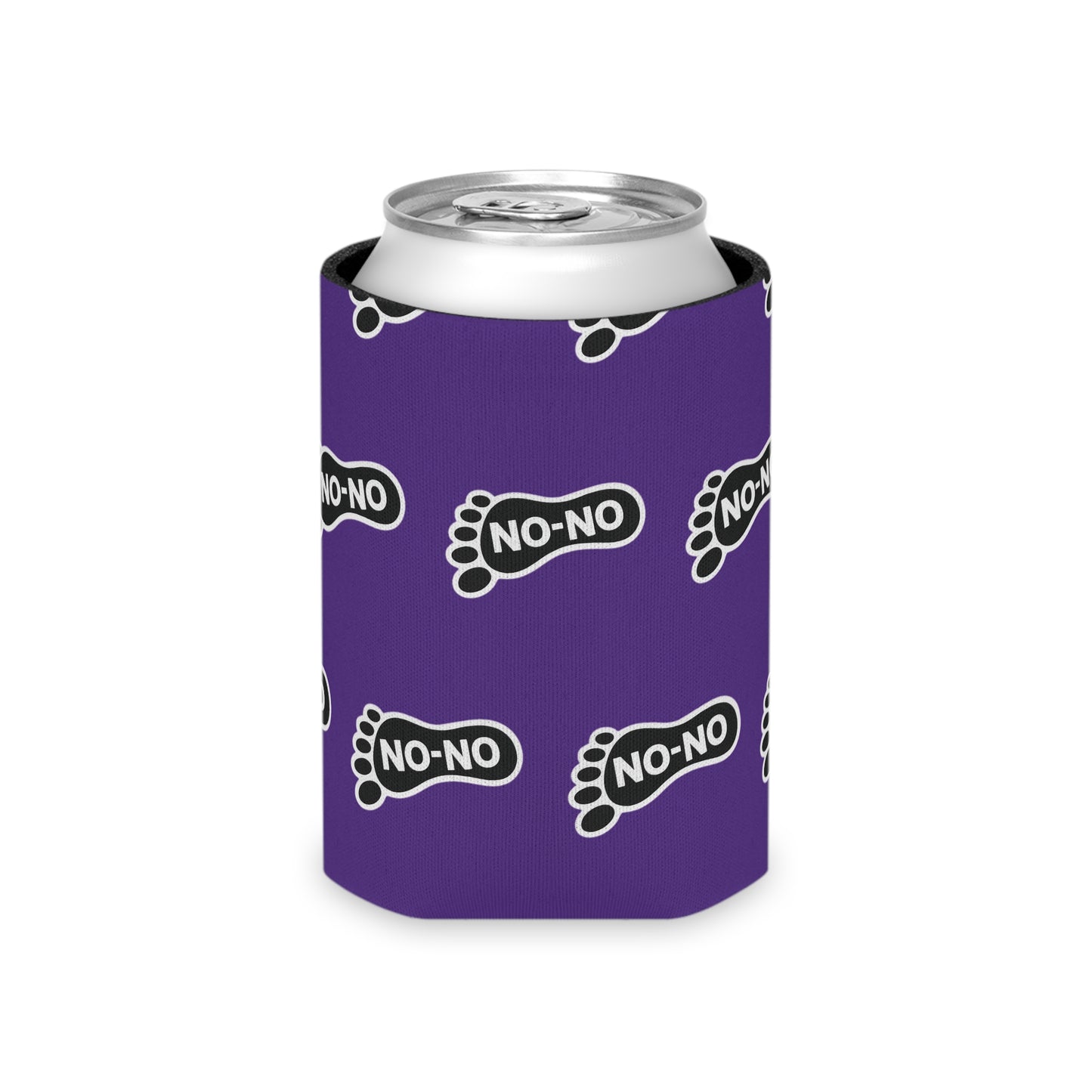 WAH3 On-on Purple Footprint Can Cooler – Fun & Quirky Drink Sleeve for Parties