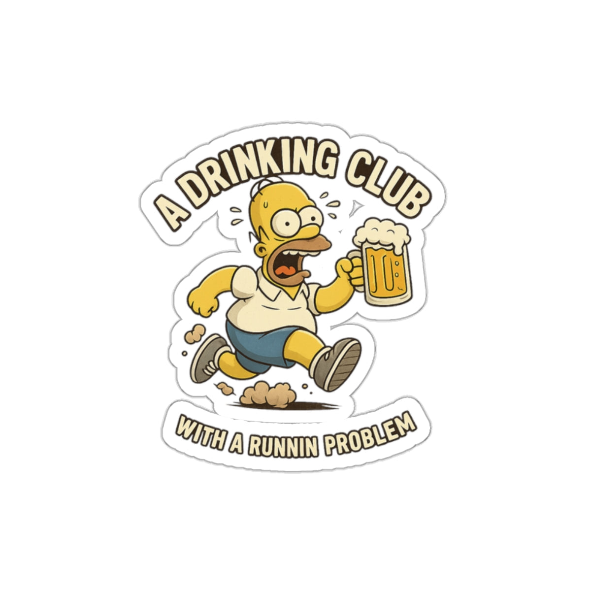 Funny Simpsons Parody Beer-Themed Die-Cut Stickers, Perfect for Gifting, Decor, Home Bar, Party Favors, or Personalization