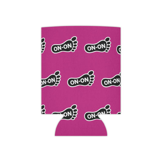 WAH3 On-on Pink Footprint Can Cooler – Fun & Quirky Drink Sleeve for Parties