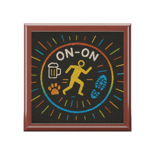 WAH3 On-on Colorful Jewelry Box for Runners, Unique Gift for Sports Enthusiasts, Running Motivational Keepsake, Storage for Jewelry & Memories, [...]