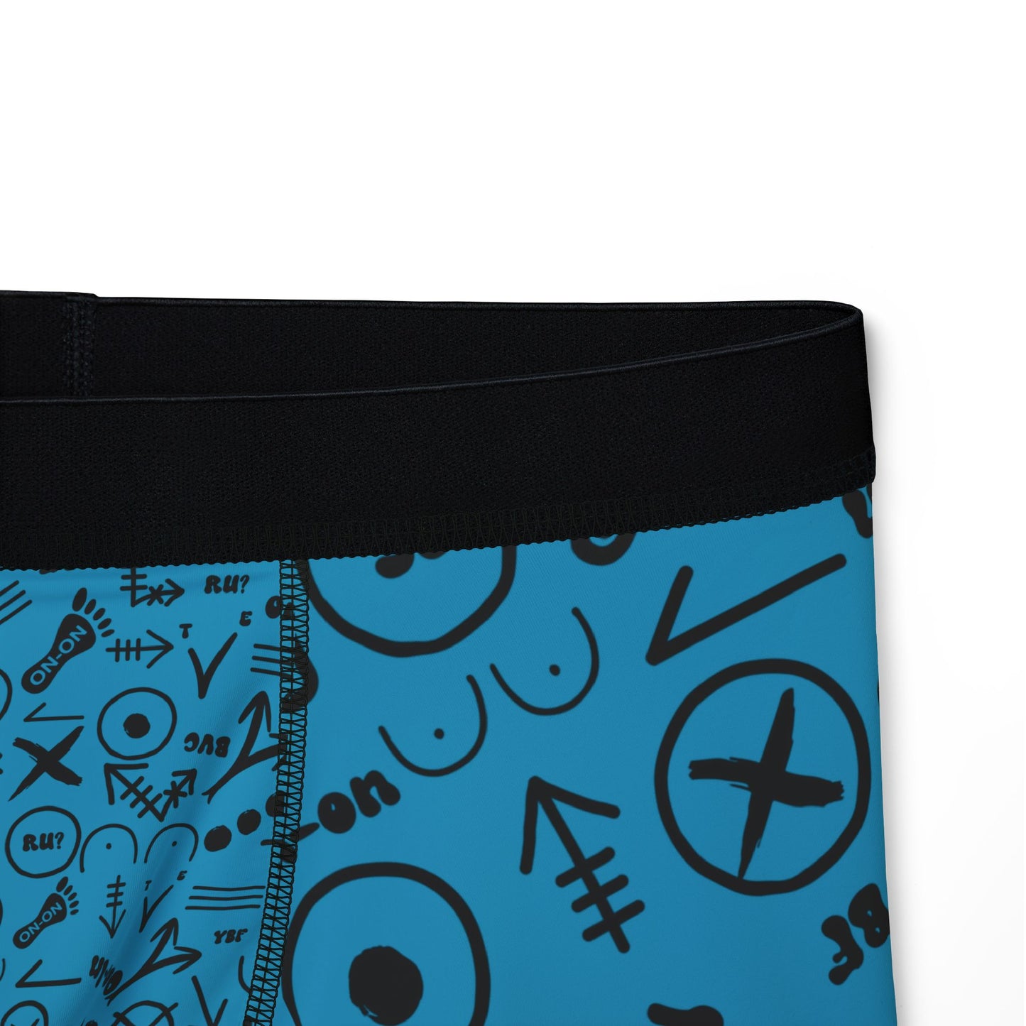 WAH3 Hash Symbols Turquoise Men's Boxers, Unique Printed Underwear, AOP Boxers for Everyday Comfort, Fun Gift for Men, Stylish Menswear