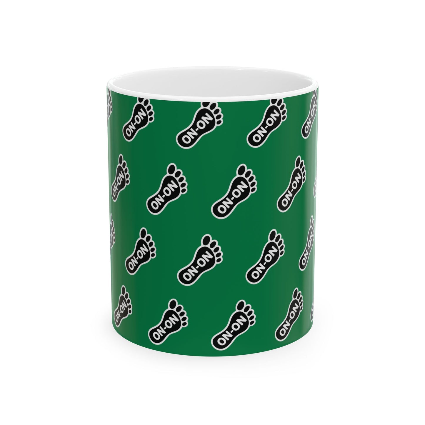 WAH3 Green On-On Foot Ceramic Mug - 11oz & 15oz